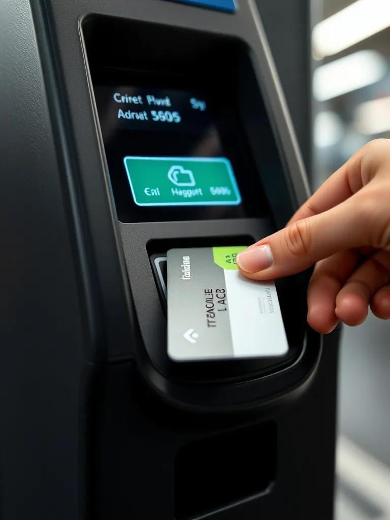 A minimalist close-up of a contactless payment card being ta
